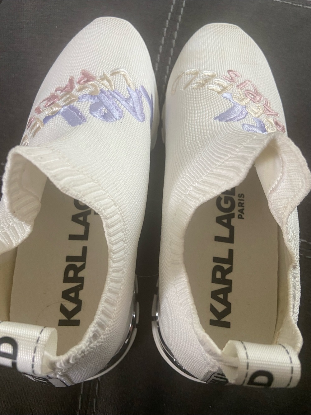 NWOT KARL LAGERFELD SNEAKERS SIZE 8 M TEXTILE UPPER - Picture 4 of 4